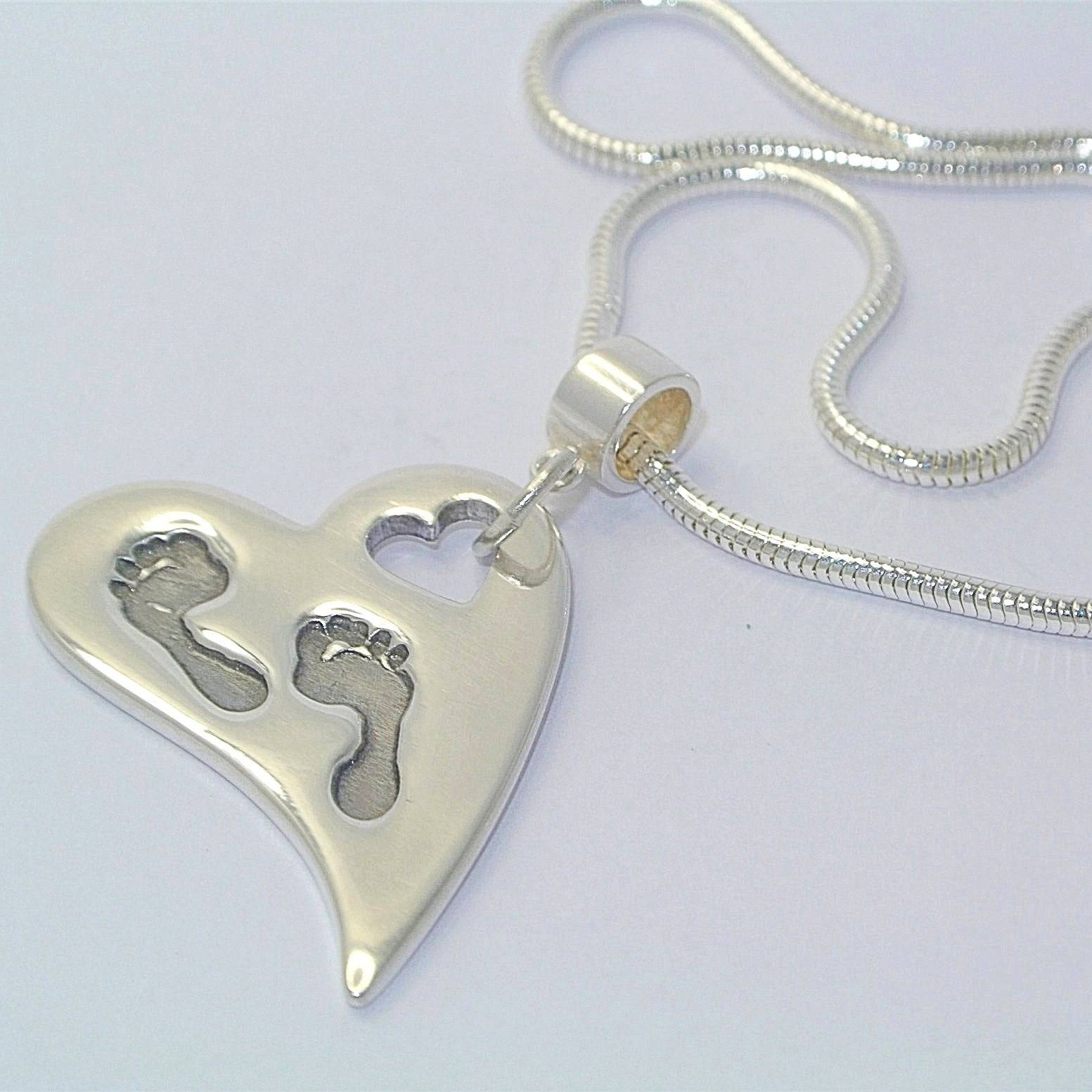 Chunky Sterling Silver Tube Bail For Fingerprint Jewellery - Little Fingers 'n' Toes