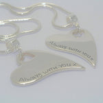 Wavy Heart Pawprint Necklace – Rose Gold & Sterling Silver Personalised Jewellery - Little Fingers 'n' Toes