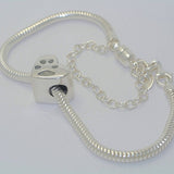 Pawprint Bracelet Heart Bead - Little Fingers 'n' Toes