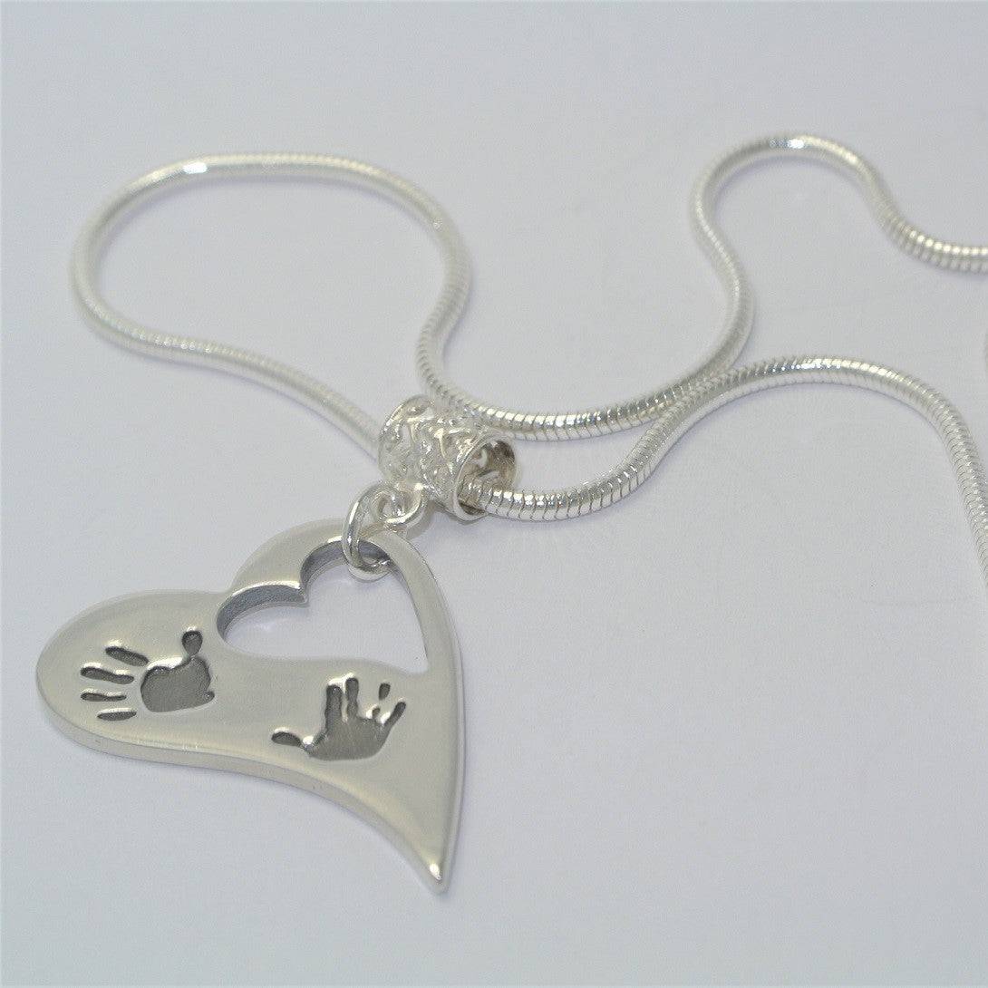 Handprint/Footprint Wavy Heart - Little Fingers 'n' Toes