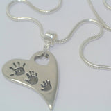 Handprint/Footprint Wavy Heart - Little Fingers 'n' Toes