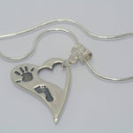 Handprint/Footprint Wavy Heart - Little Fingers 'n' Toes