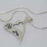 Handprint/Footprint Wavy Heart - Little Fingers 'n' Toes