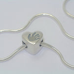Handprint Bracelet Heart Charm Bead - Little Fingers 'n' Toes