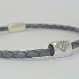 Handprint Barrel Bead and Leather Bracelet - Little Fingers 'n' Toes