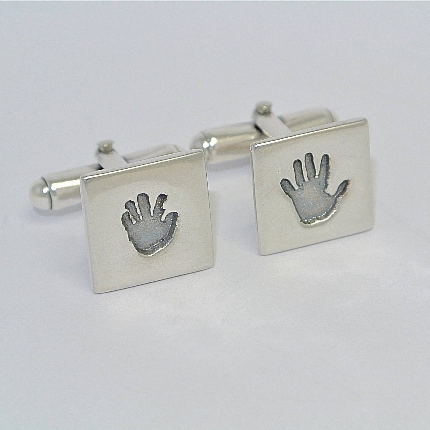 Handprint Cufflinks - Little Fingers 'n' Toes