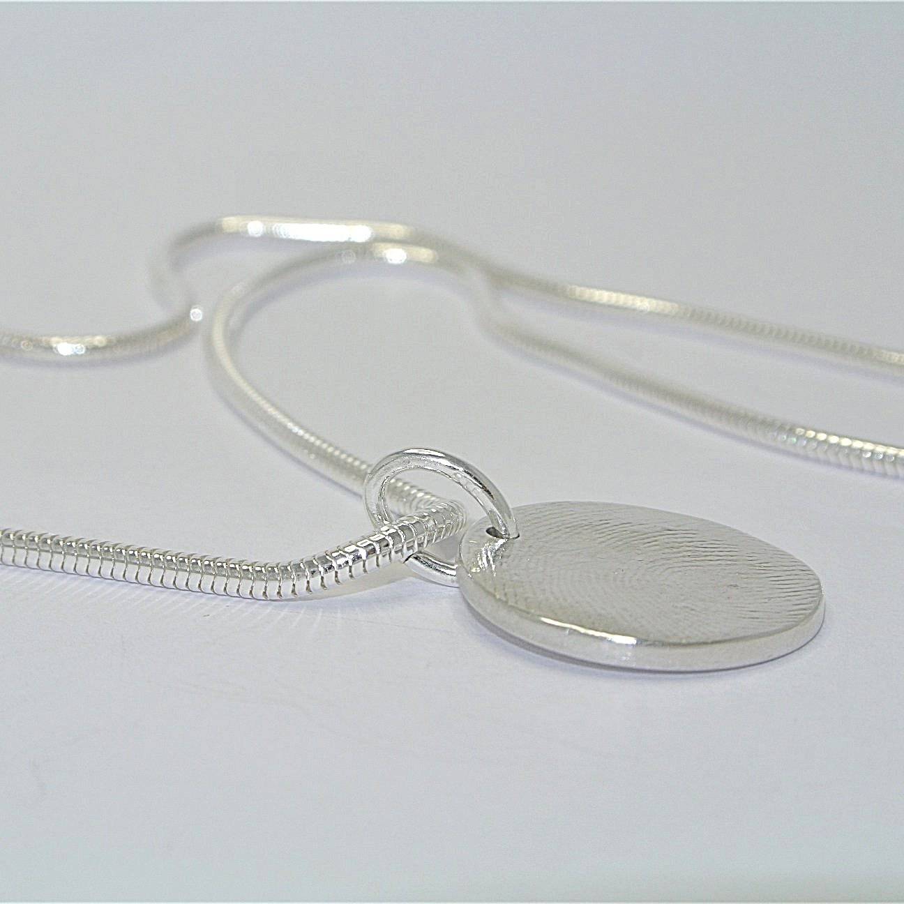 Full Fingerprint Circle Sterling Silver Fingerprint Jewellery