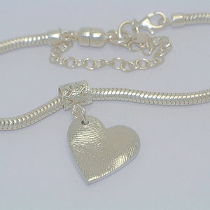 Full Fingerprint Heart Sterling Silver Fingerprint Jewellery