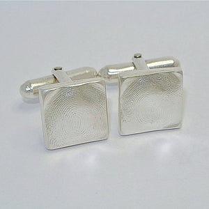 silver fingerprint cufflinks fingerprint jewellery gifts for him