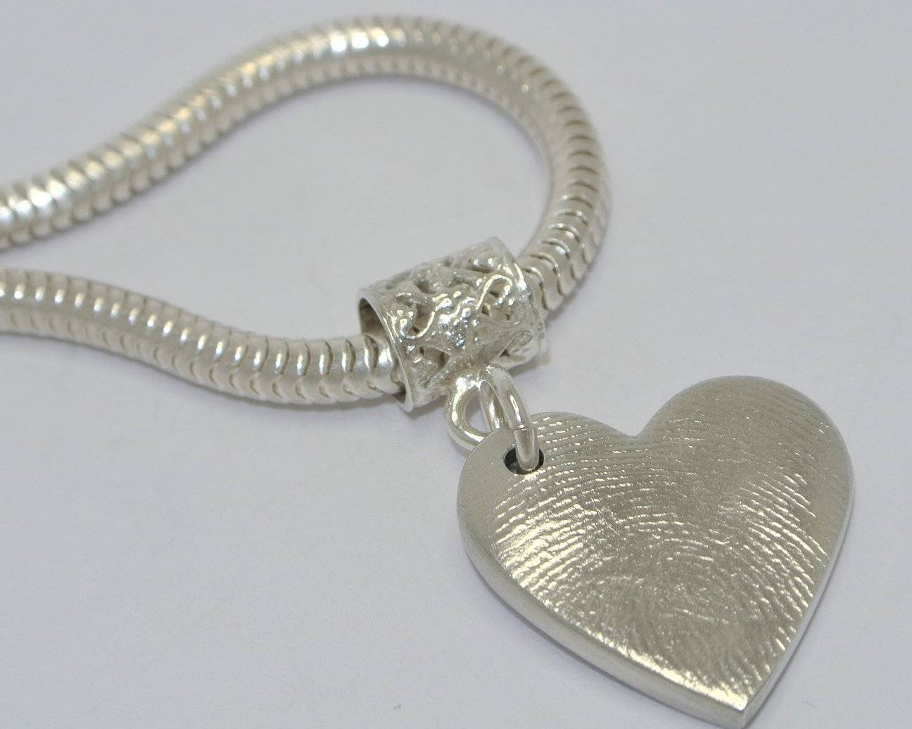 Sterling Silver Filigree Tube Bail For Fingerprint Jewellery - Little Fingers 'n' Toes