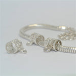 Sterling Silver Filigree Tube Bail For Fingerprint Jewellery - Little Fingers 'n' Toes