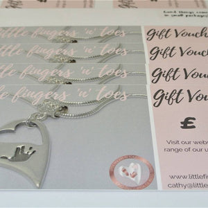 Fingerprint Jewellery Gift Voucher - Little Fingers 'n' Toes