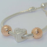 Handprint Bracelet Charm with Rose Gold - Little Fingers 'n' Toes