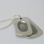Anya – Double Dogtag Fingerprint Necklace - Little Fingers 'n' Toes