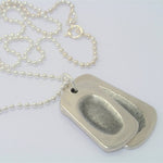 Anya – Double Dogtag Fingerprint Necklace - Little Fingers 'n' Toes