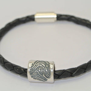 Fingerprint Barrel Bead keepsake jewellery