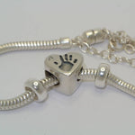Handprint Bracelet Heart Charm Bead - Little Fingers 'n' Toes