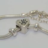 Handprint Bracelet Heart Charm Bead - Little Fingers 'n' Toes