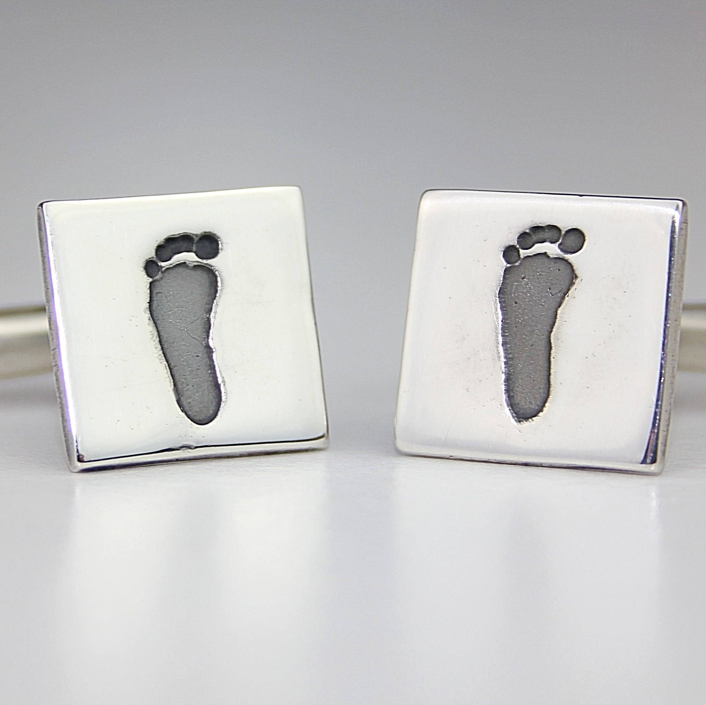 Handprint Cufflinks - Little Fingers 'n' Toes
