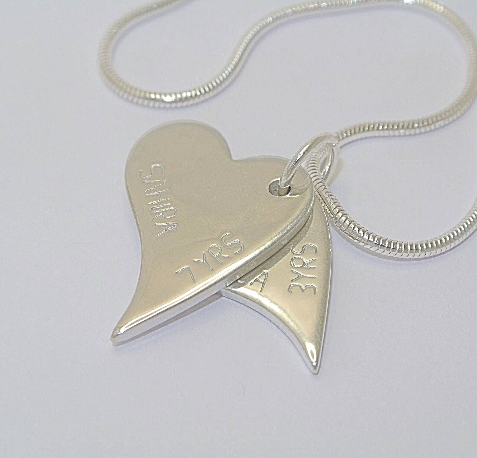 Handprint Double Necklace with 24ct gold - Little Fingers 'n' Toes