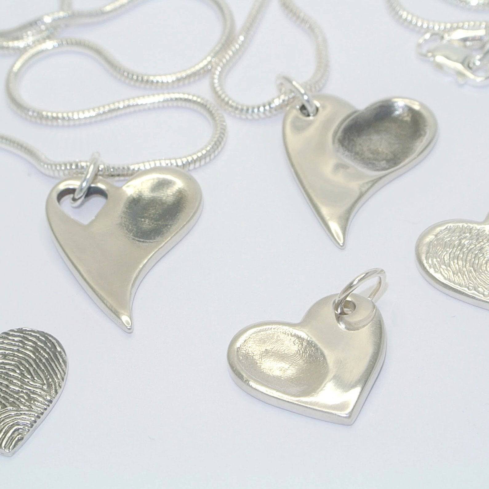 Fingerprint Silver Jewellery Make Your Own At Home (Pay £10 Deposit) Cost is £54 - Little Fingers 'n' Toes