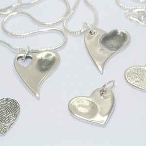 Fingerprint Silver Jewellery Make Your Own At Home (Pay £10 Deposit) Cost is £54 - Little Fingers 'n' Toes