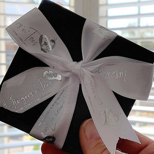 Commission - Handprint and footprint hearts on a silver keyring, two prints with one name - Little Fingers 'n' Toes