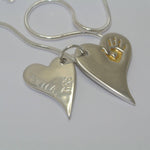 Handprint Double Necklace with 24ct gold - Little Fingers 'n' Toes