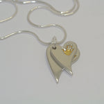 Handprint Double Necklace with 24ct gold - Little Fingers 'n' Toes