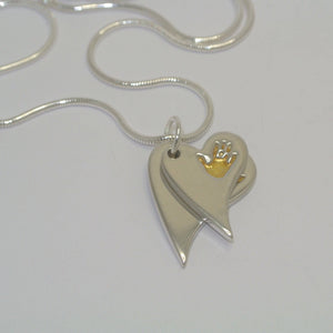 Handprint Double Necklace with 24ct gold - Little Fingers 'n' Toes
