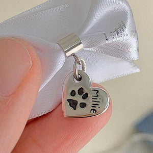 Sterling Silver Sleek Tube Bail For Fingerprint Jewellery - Little Fingers 'n' Toes