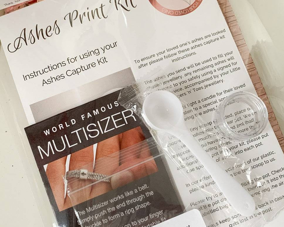 Ashes Capture Kit For Personalised Jewellery - Little Fingers 'n' Toes