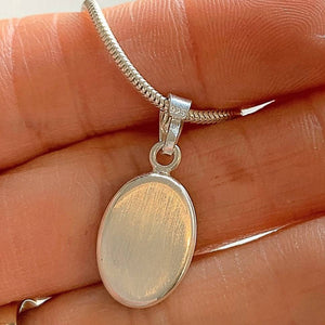 Memorial Ashes Oval Necklace - Little Fingers 'n' Toes