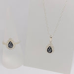 Memorial Ashes Teardrop with Diamantés Necklace - Little Fingers 'n' Toes