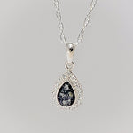 Memorial Ashes Teardrop with Diamantés Necklace - Little Fingers 'n' Toes