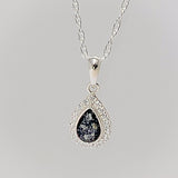 Memorial Ashes Teardrop with Diamantés Necklace - Little Fingers 'n' Toes