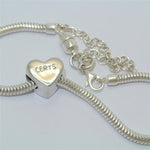 Handprint Bracelet Heart Charm with Gold - Little Fingers 'n' Toes