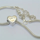 Handprint Bracelet Heart Charm with Gold - Little Fingers 'n' Toes