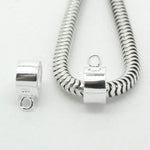 Chunky Sterling Silver Tube Bail For Fingerprint Jewellery - Little Fingers 'n' Toes