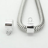 Chunky Sterling Silver Tube Bail For Fingerprint Jewellery - Little Fingers 'n' Toes