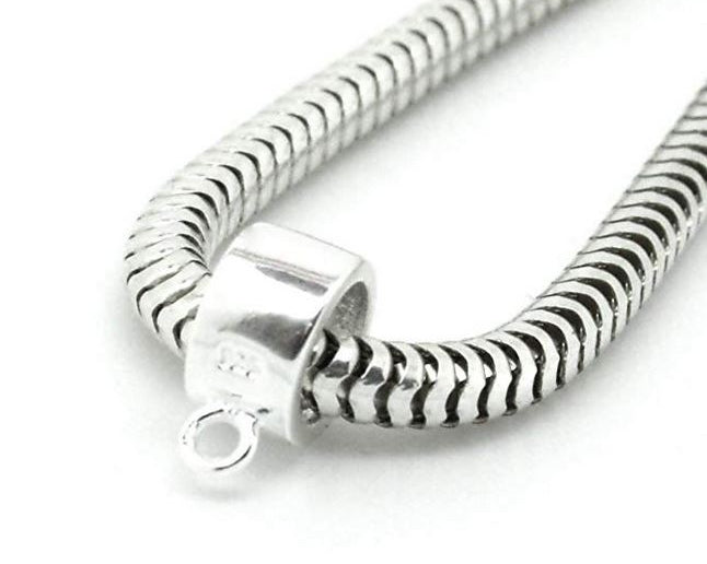 Chunky Sterling Silver Tube Bail For Fingerprint Jewellery - Little Fingers 'n' Toes