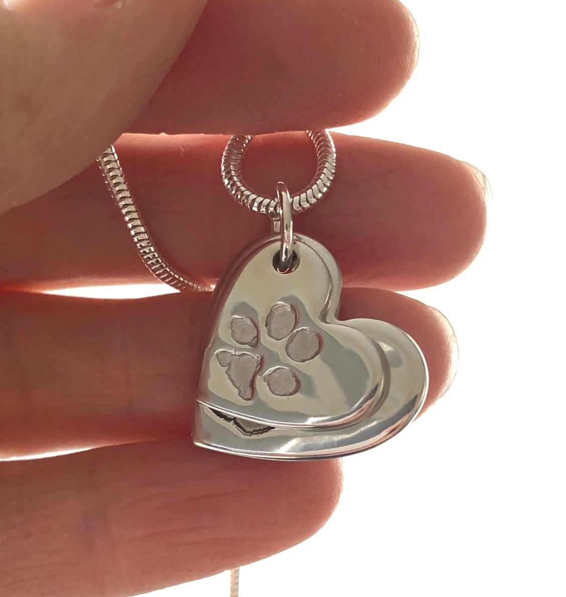 Handprint/Footprint Double Pendants Necklace - Little Fingers 'n' Toes