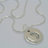 Handprint/Footprint Double Pendants Necklace - Little Fingers 'n' Toes