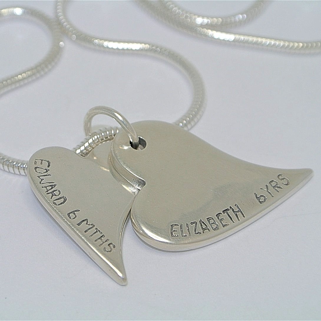 Handprint/Footprint Double Pendants Necklace - Little Fingers 'n' Toes
