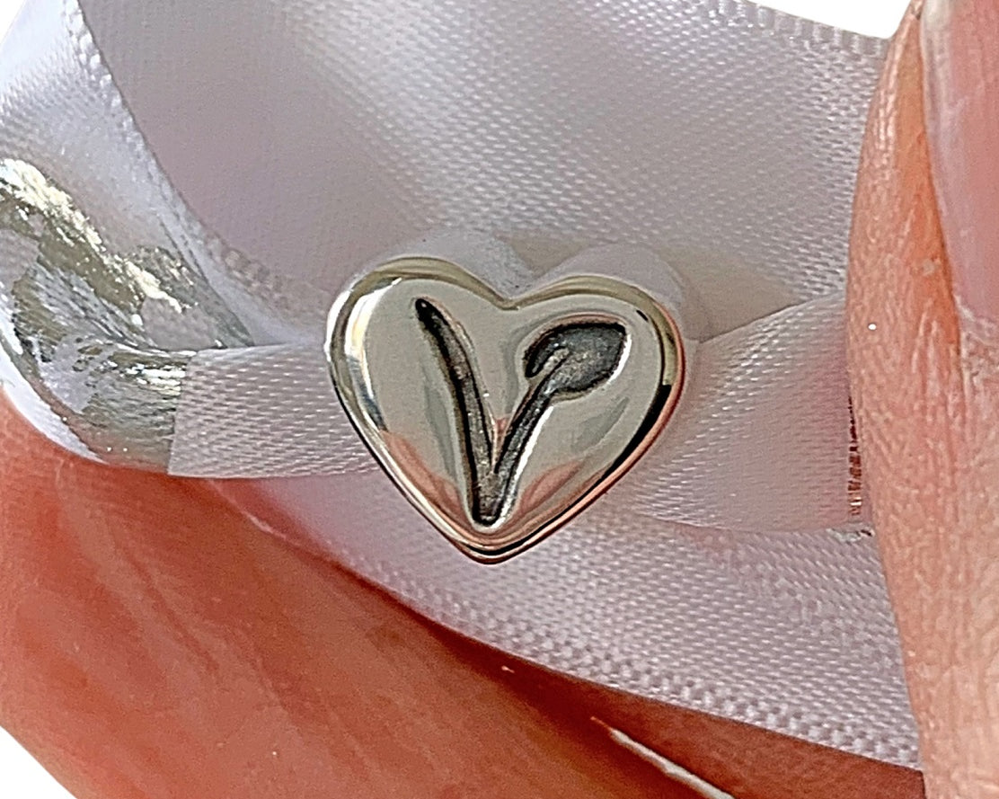 Vegan Heart Bead Charm - Little Fingers 'n' Toes