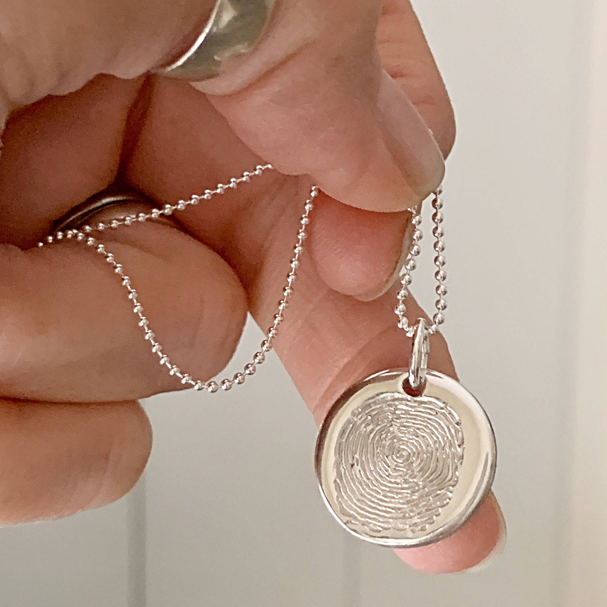 Fingerprint Pendant from Flat Ink Print – Luxe Design Jewellery