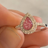 Memorial Ashes Teardrop Ring - Little Fingers 'n' Toes