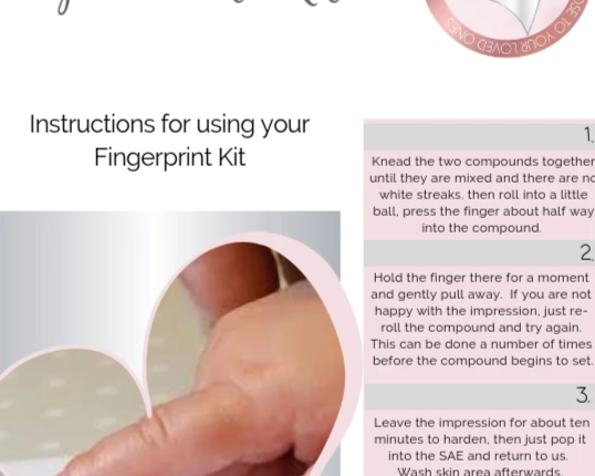 Fingerprint Capture Kit For Personalised Jewellery - Little Fingers 'n' Toes