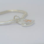 Handprint Bracelet Charm Heart with Rose Gold - Little Fingers 'n' Toes