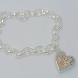 Handprint Bracelet Charm Heart with Rose Gold - Little Fingers 'n' Toes
